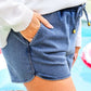 Denim Stretch Shorts
