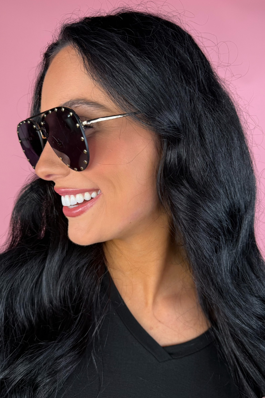 Showstopper Studded Sunglasses