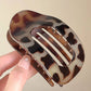 Leopard Oval Hair Claw Clip