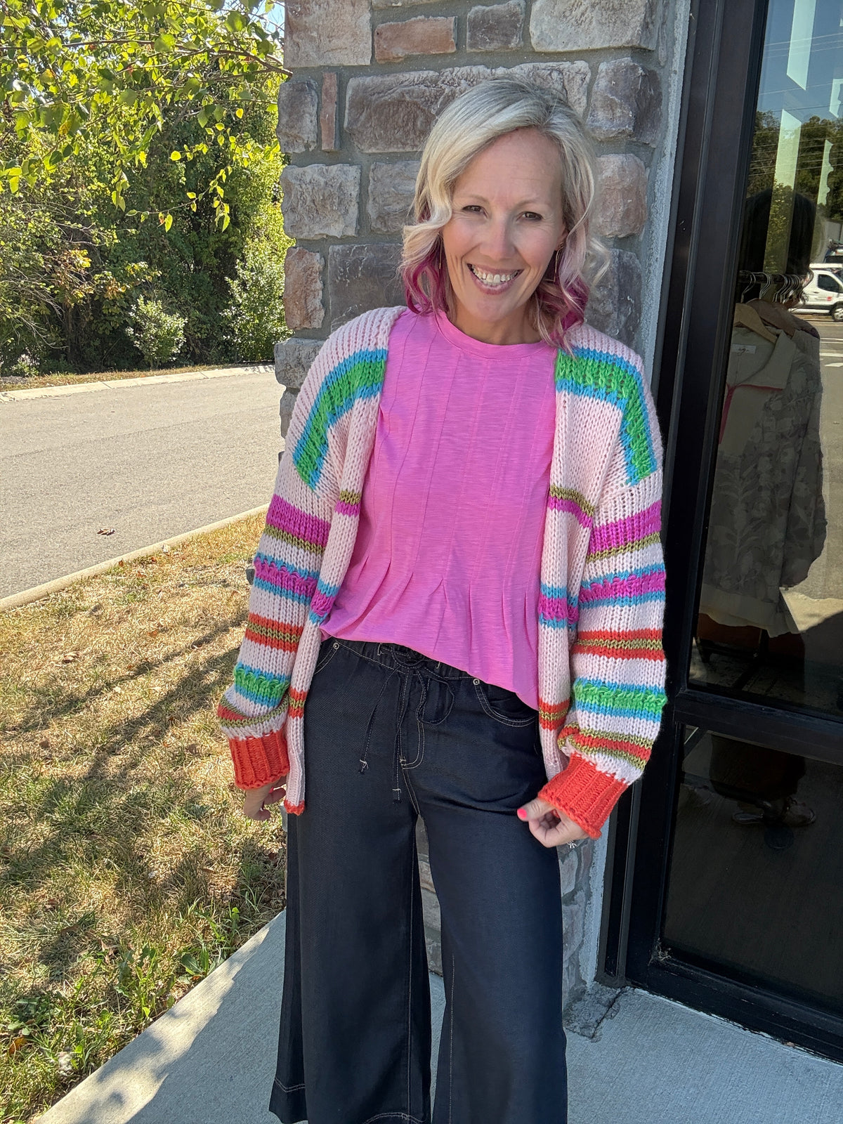 Happy Stripe Cardigan
