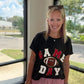 Game Day Red/Black Tee