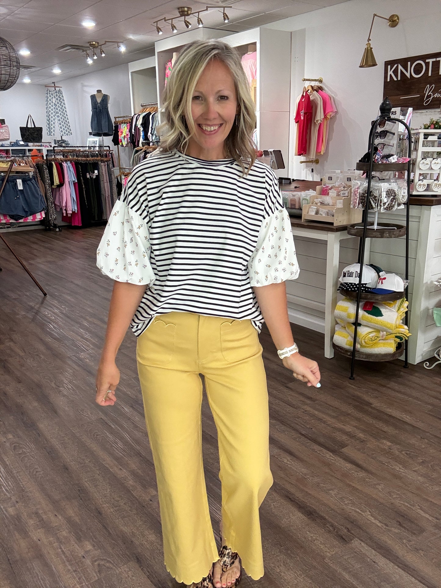 Scallop Society Pant- Yellow