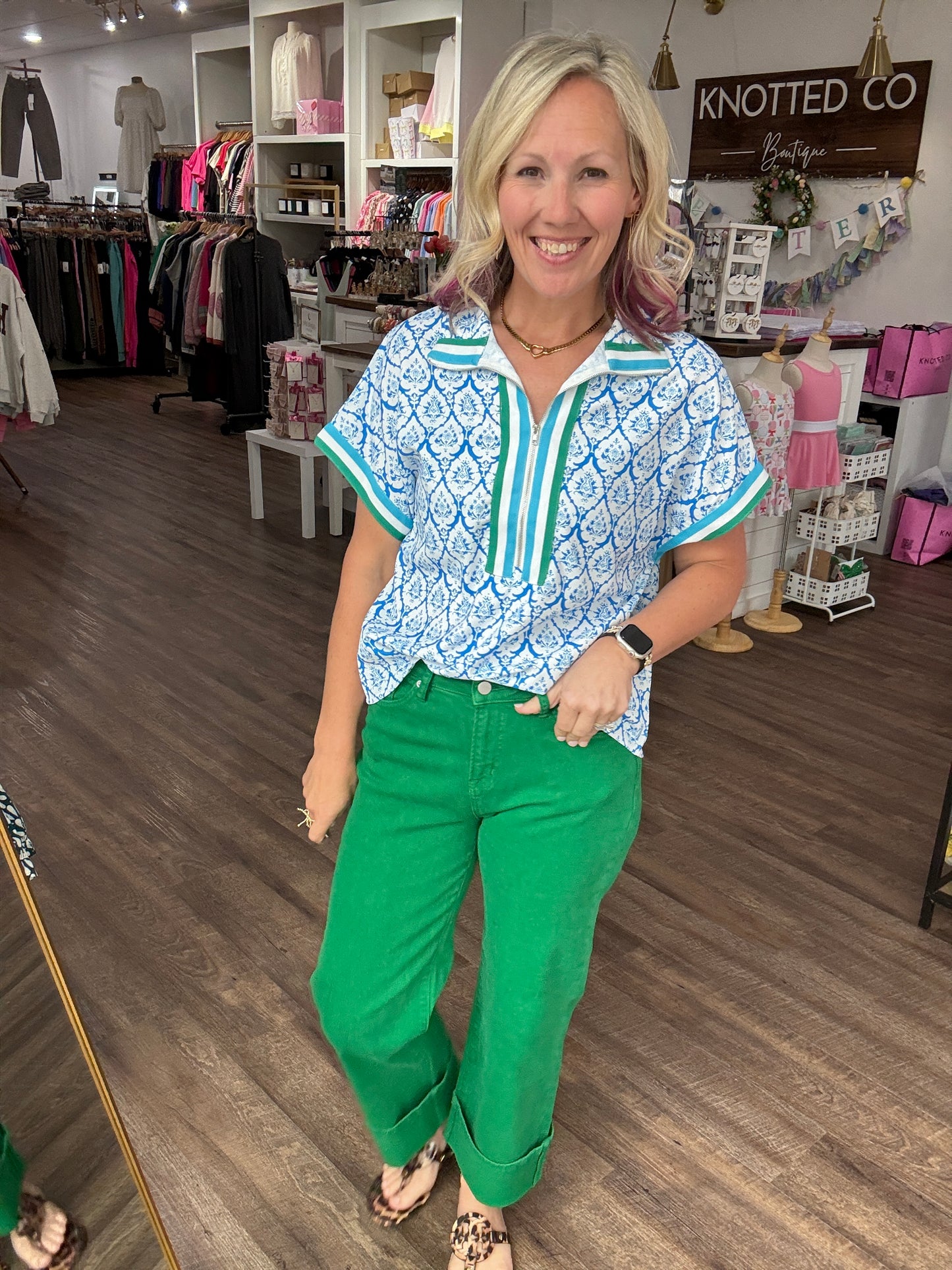 Harbor Bloom Preppy Top