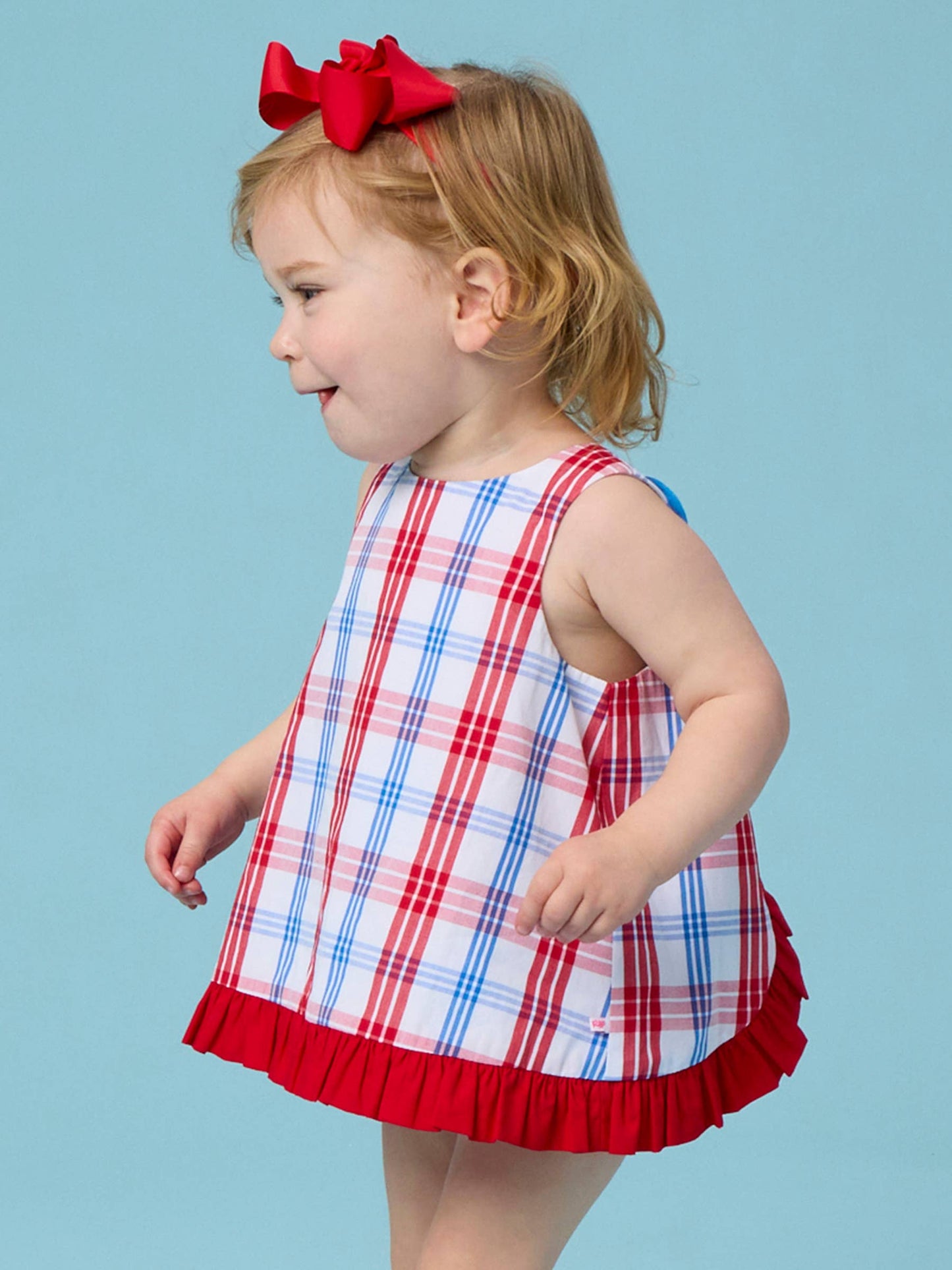 Plaid Ruffle Swing Top & Bloomer Set
