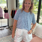 Sun & Fun Shorts- Aqua Floral