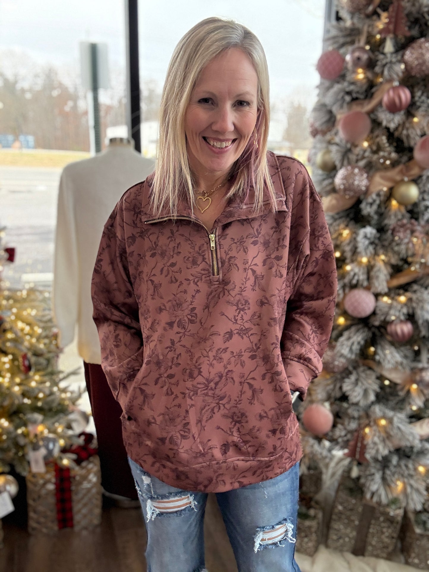 Rosewood Bloom Pullover