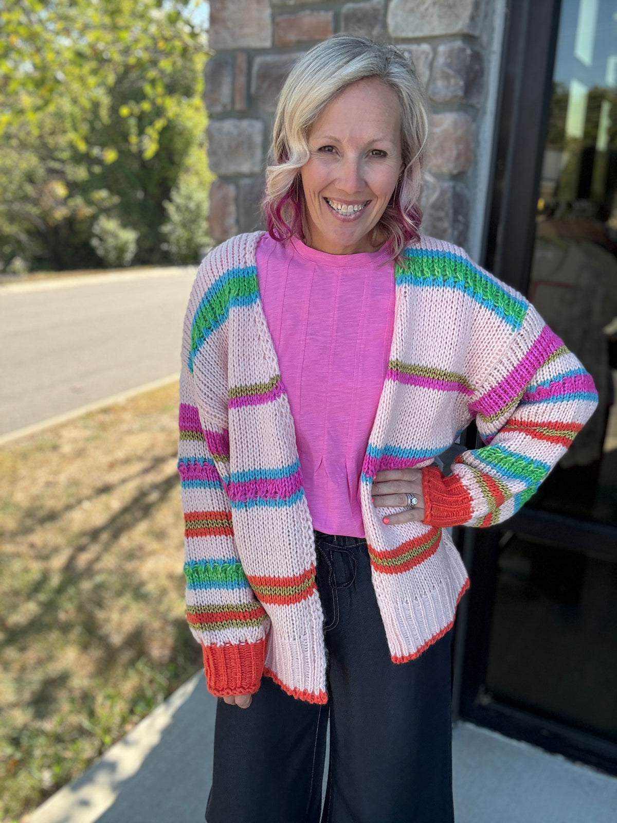 Happy Stripe Cardigan