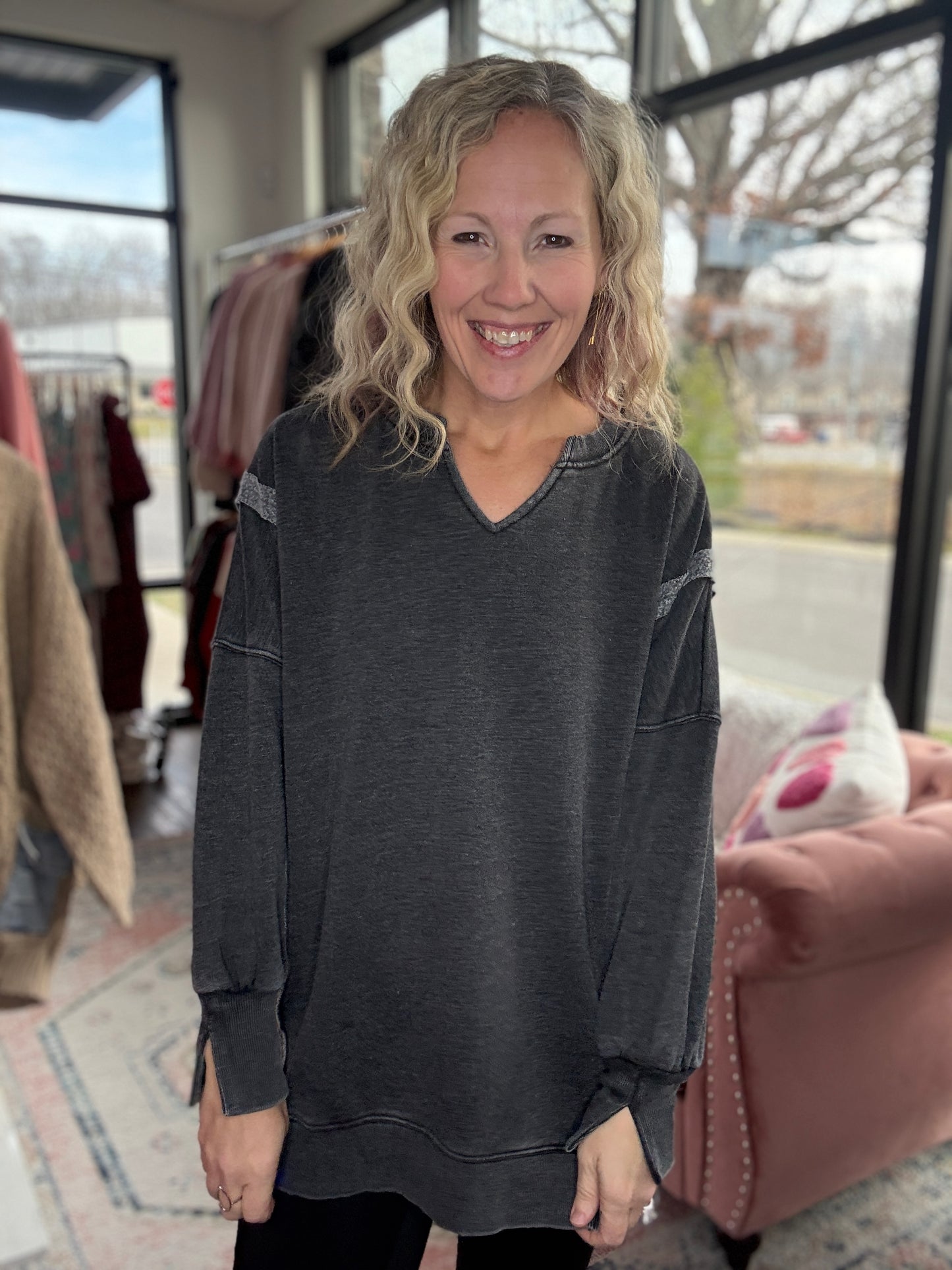 Comfy Cut Crew- Black