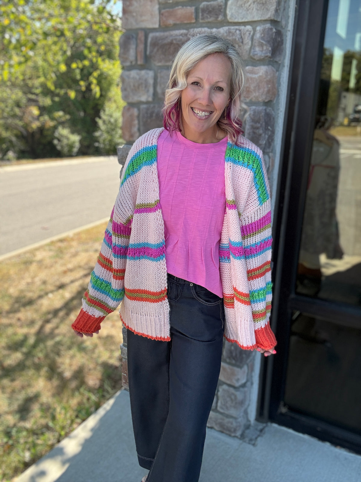 Happy Stripe Cardigan