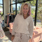 Mocha Striped Pant Set