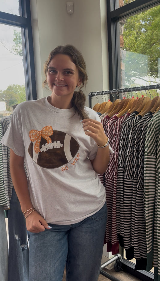 Bow Football Tee