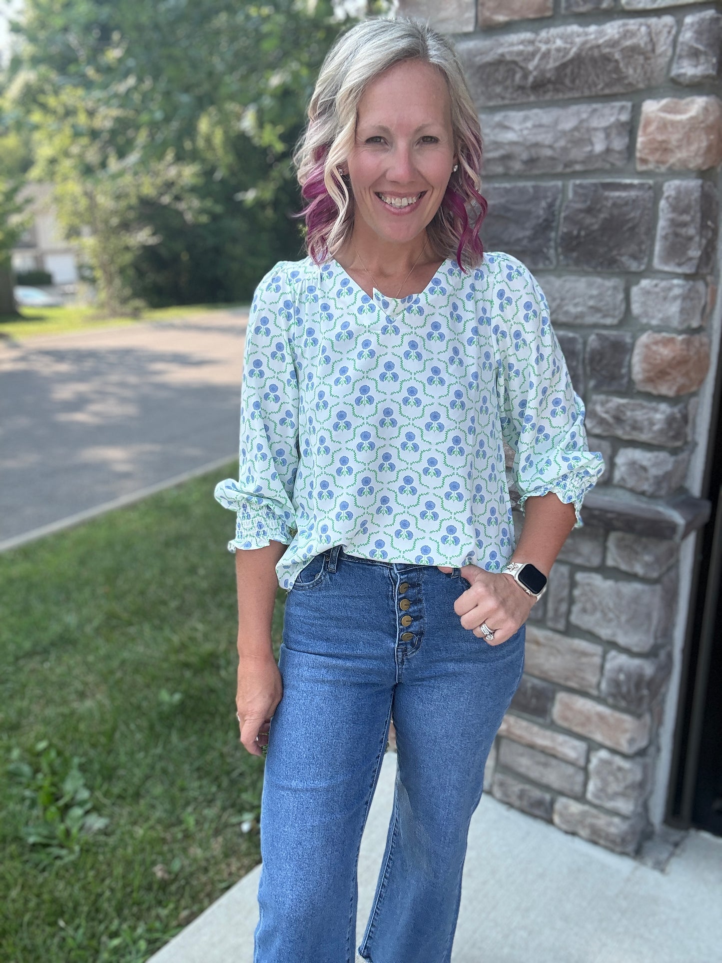 Sweet Briar Lattice Top