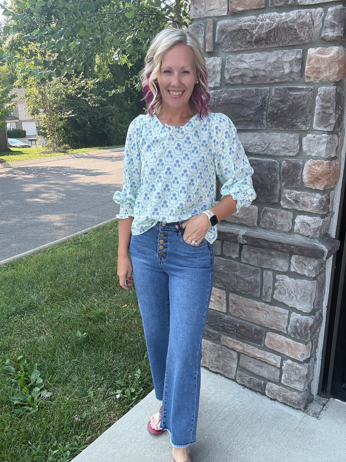 Sweet Briar Lattice Top