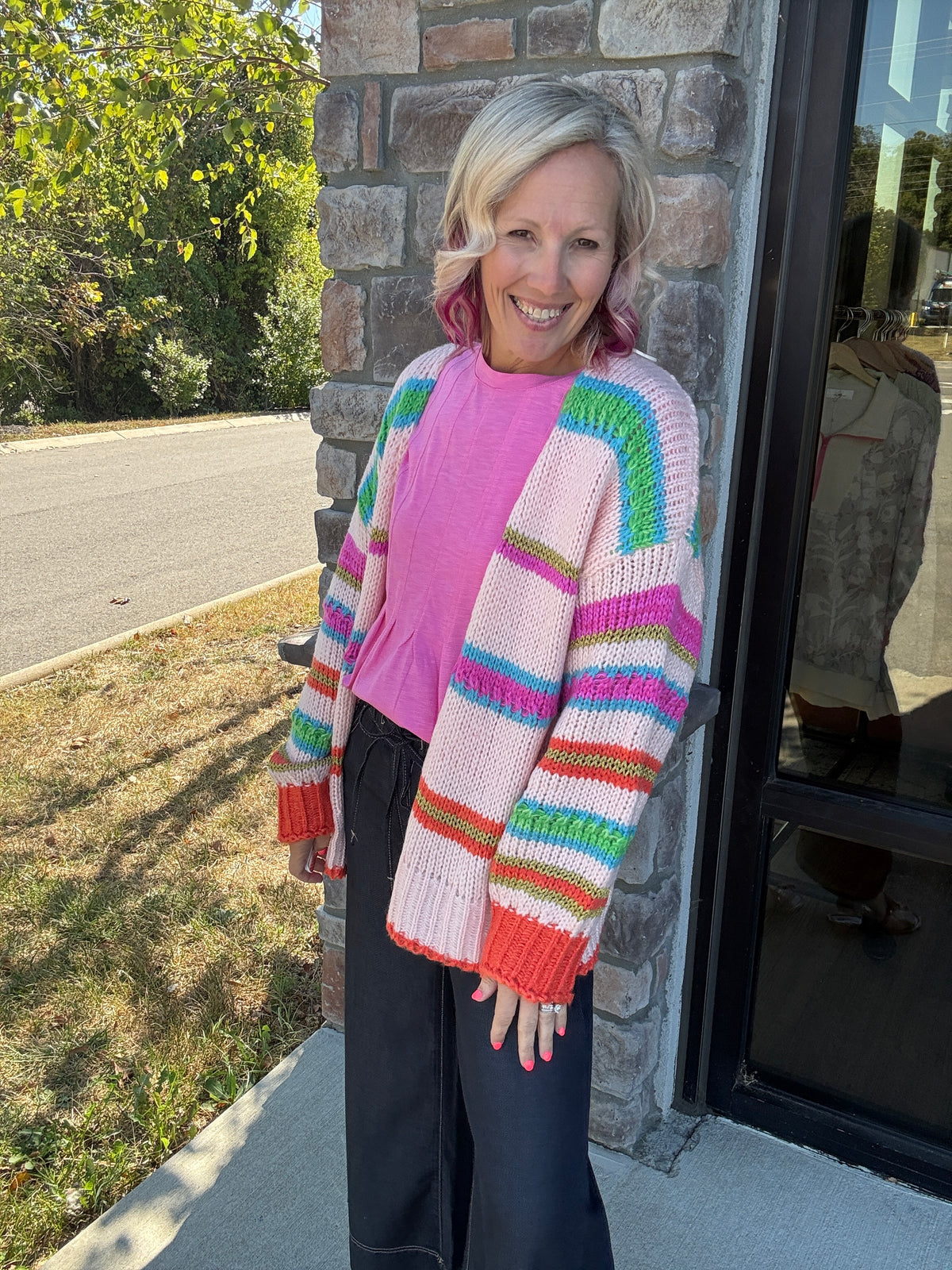 Happy Stripe Cardigan