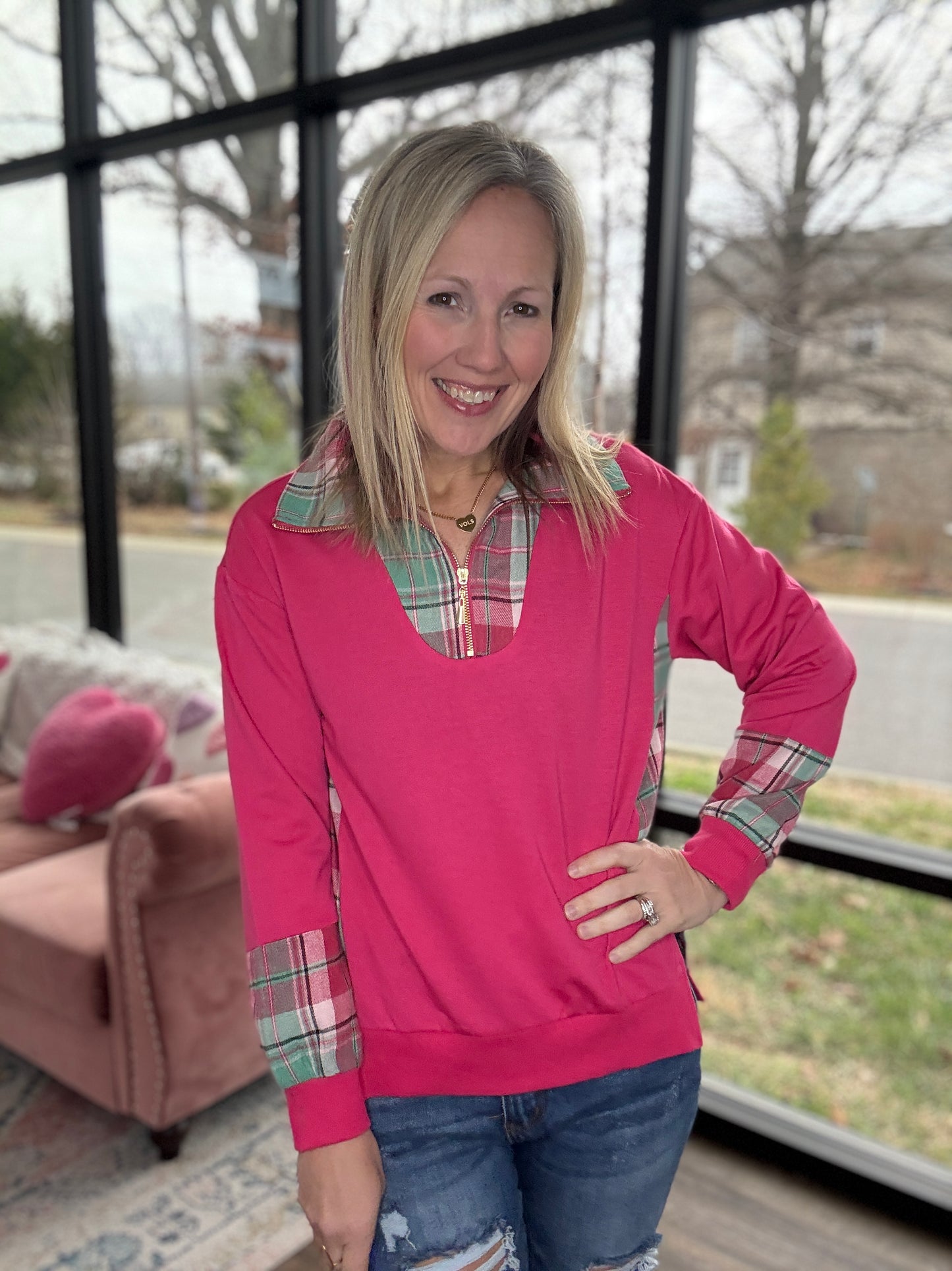 Juniper Plaid Pullover