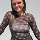 Football & Bows Mesh Top