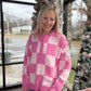 Pink Checkmate Sweater