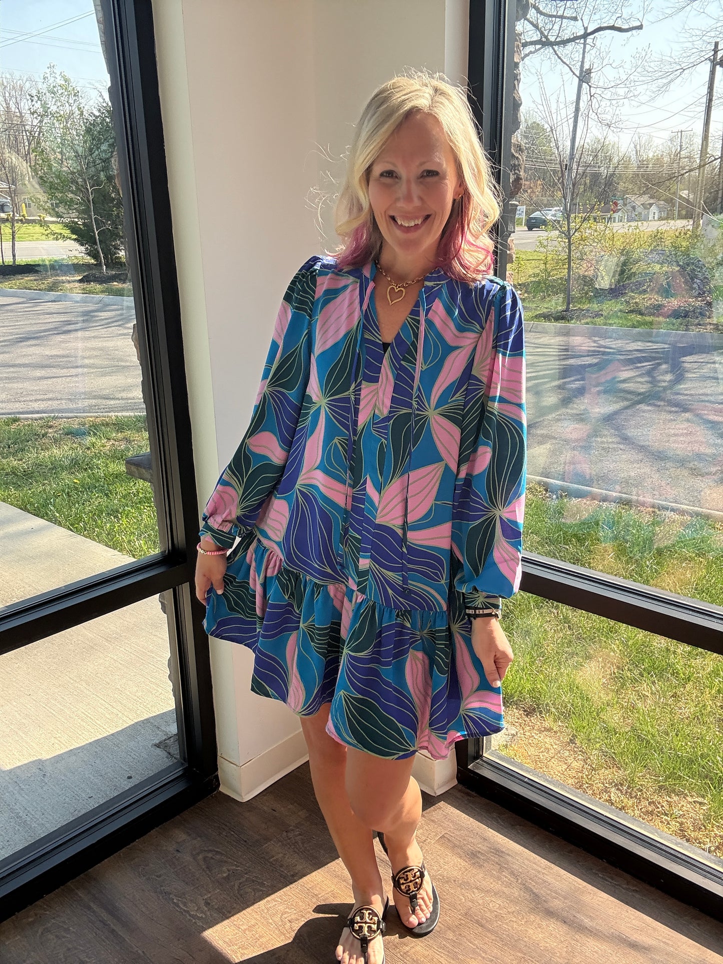 Glow Over Blue Dress