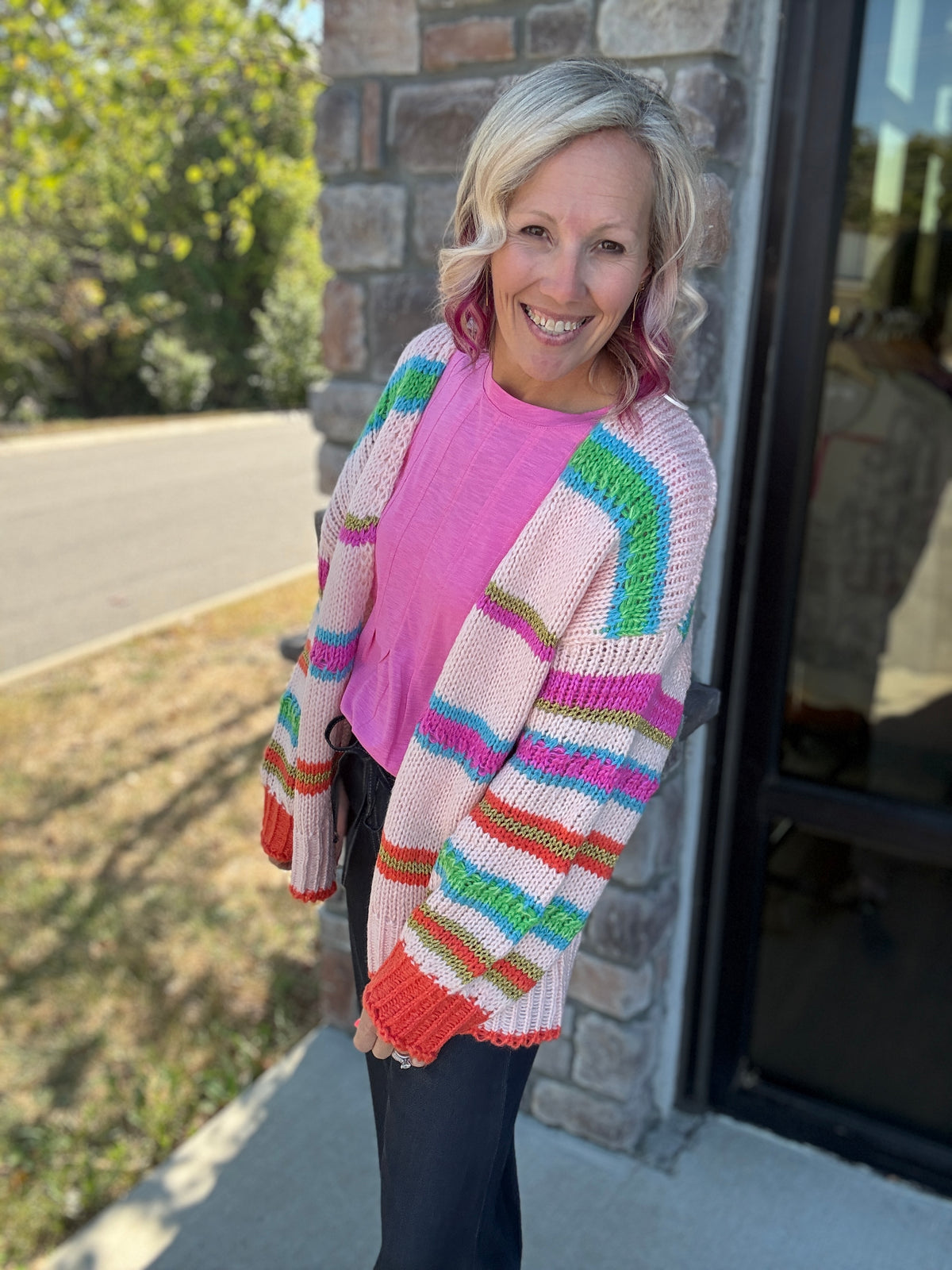 Happy Stripe Cardigan