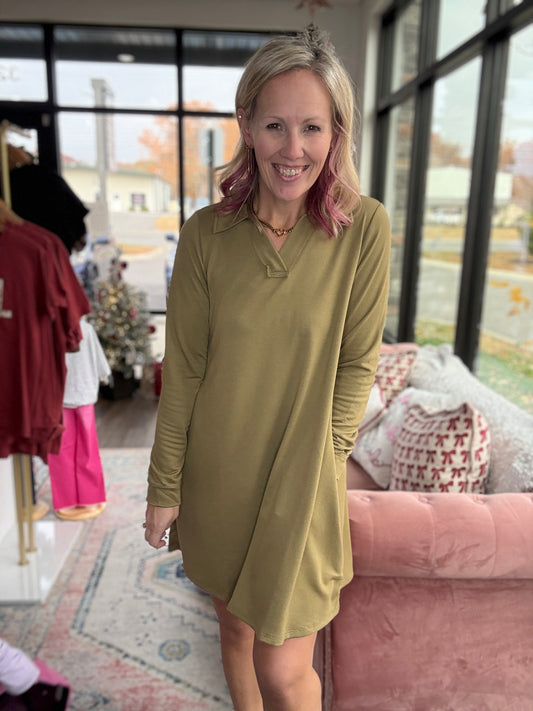 Olive Voyage Dress