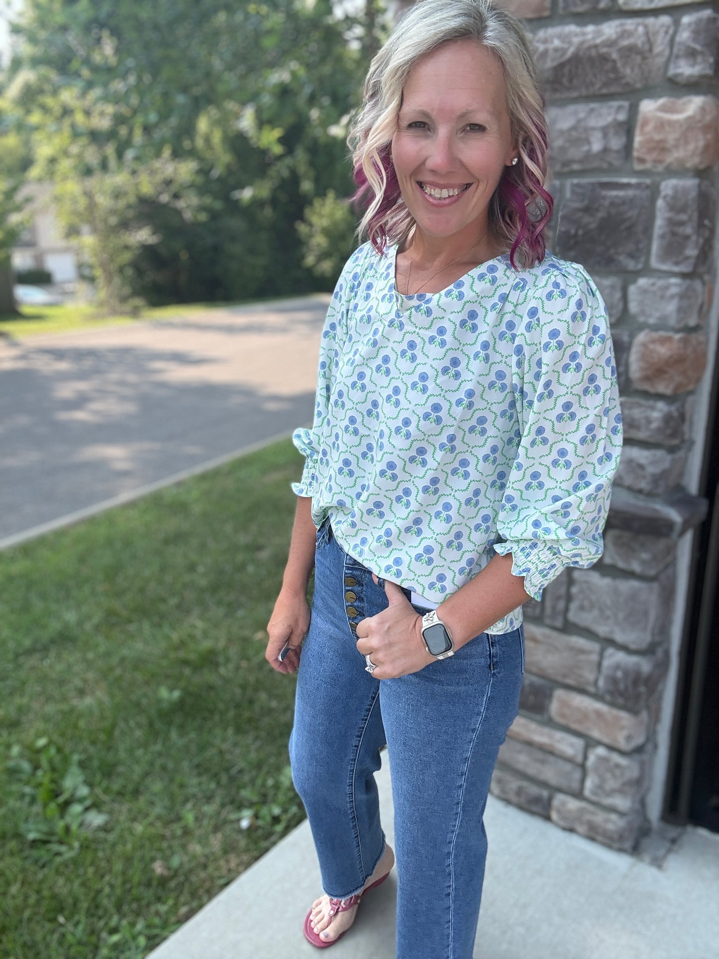 Sweet Briar Lattice Top
