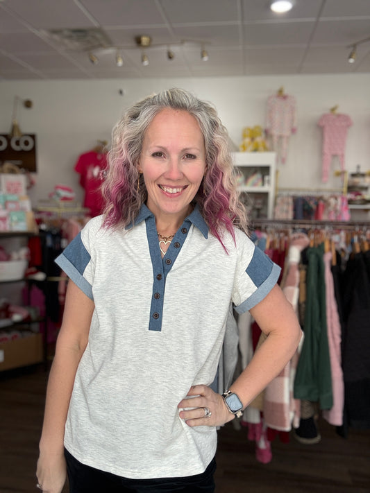 Denim Darling Top