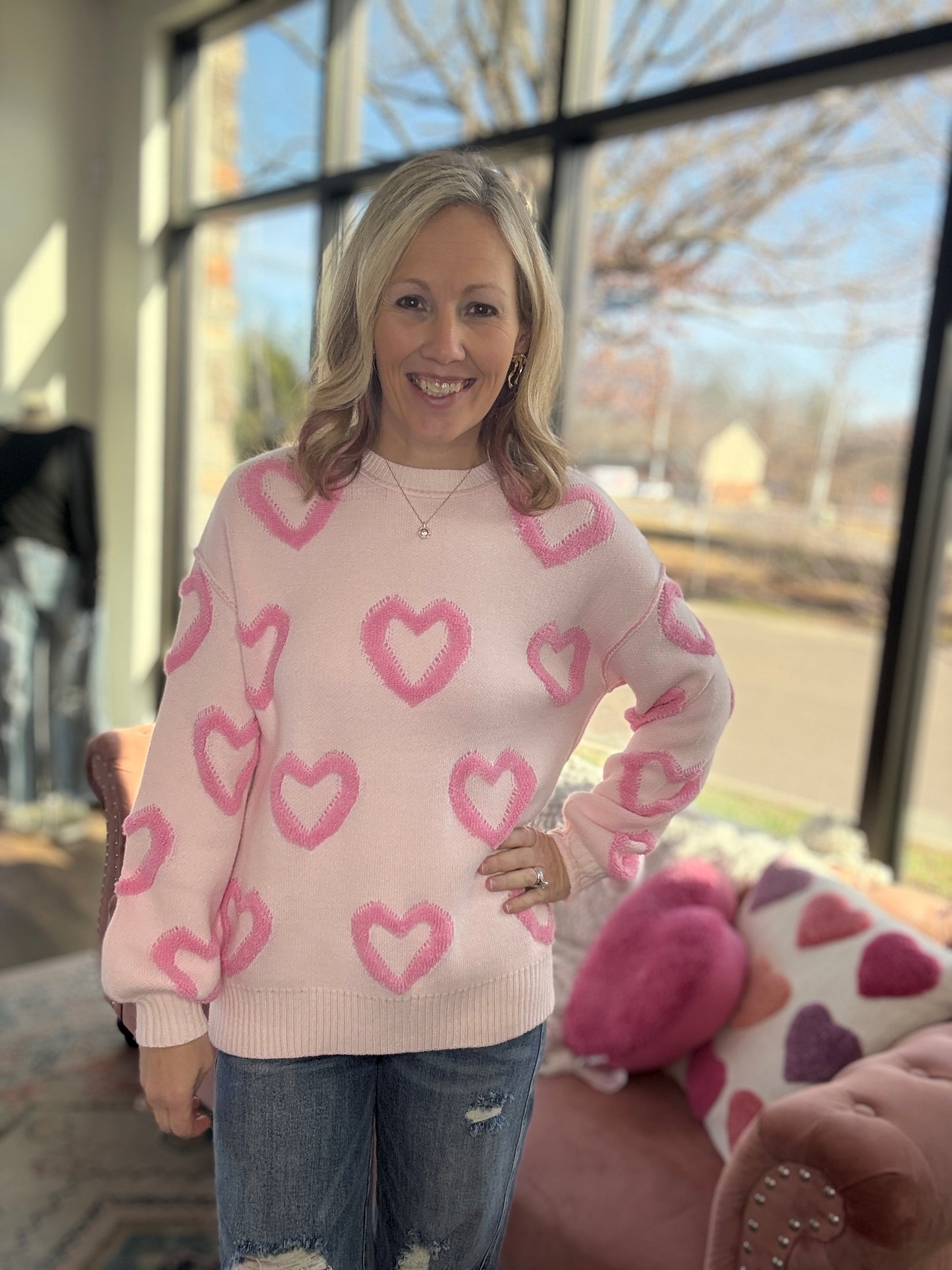 Smitten with Hearts Sweater