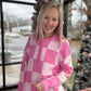 Pink Checkmate Sweater