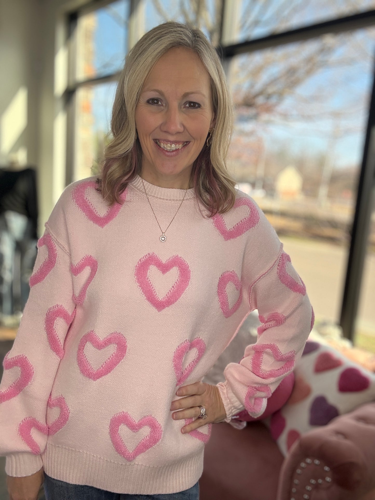 Smitten with Hearts Sweater