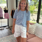 Sun & Fun Shorts- Aqua Floral