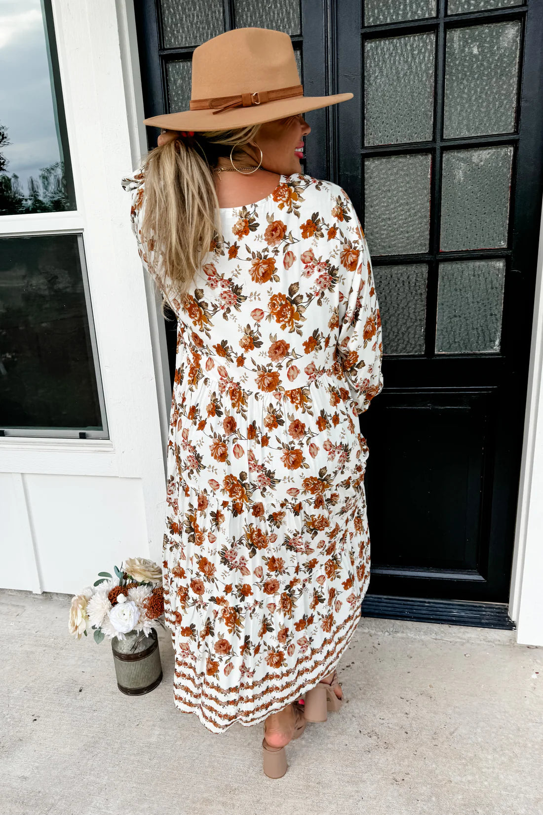 Leslie Fall Floral Dress (S/M)