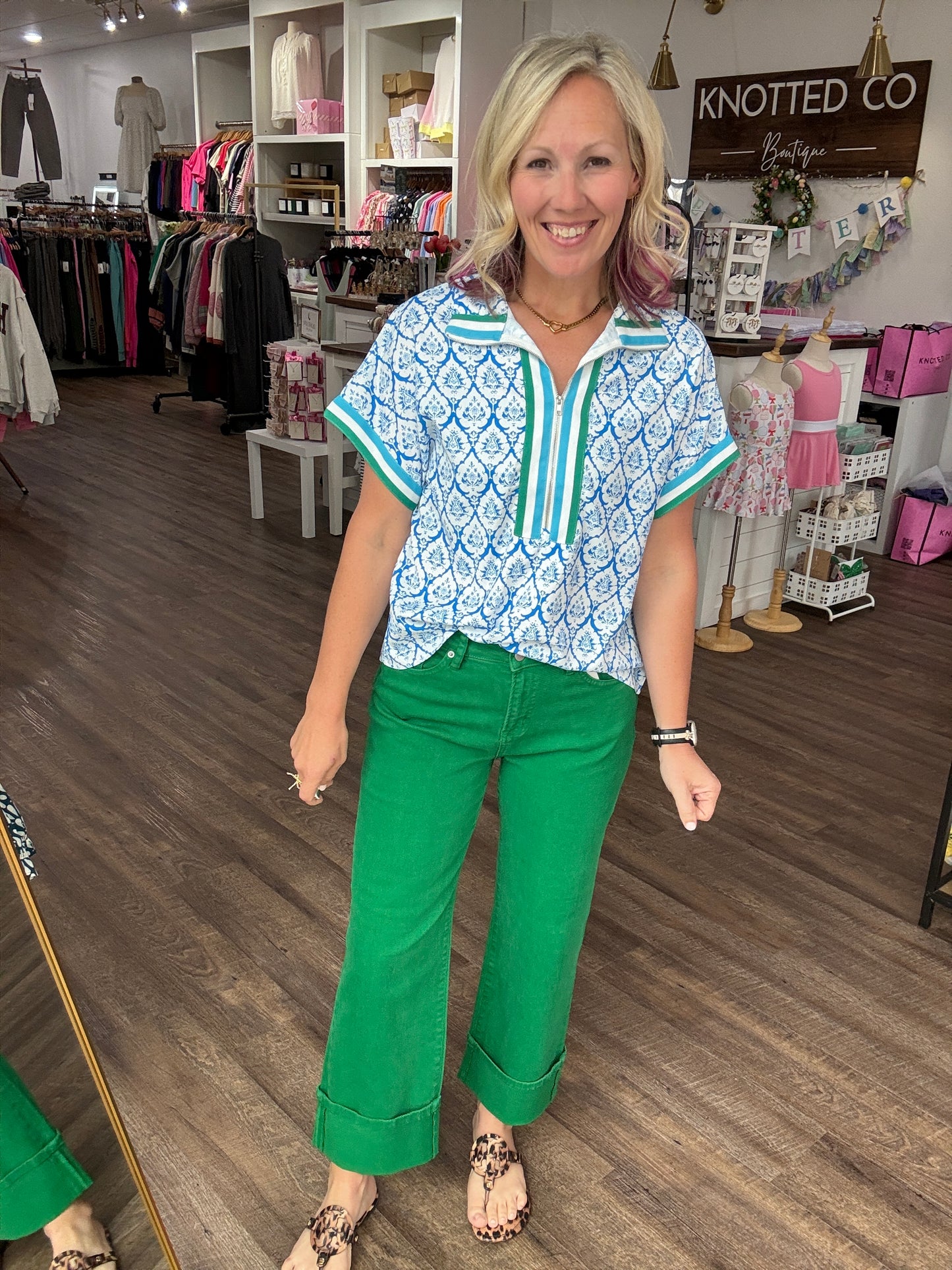 Harbor Bloom Preppy Top