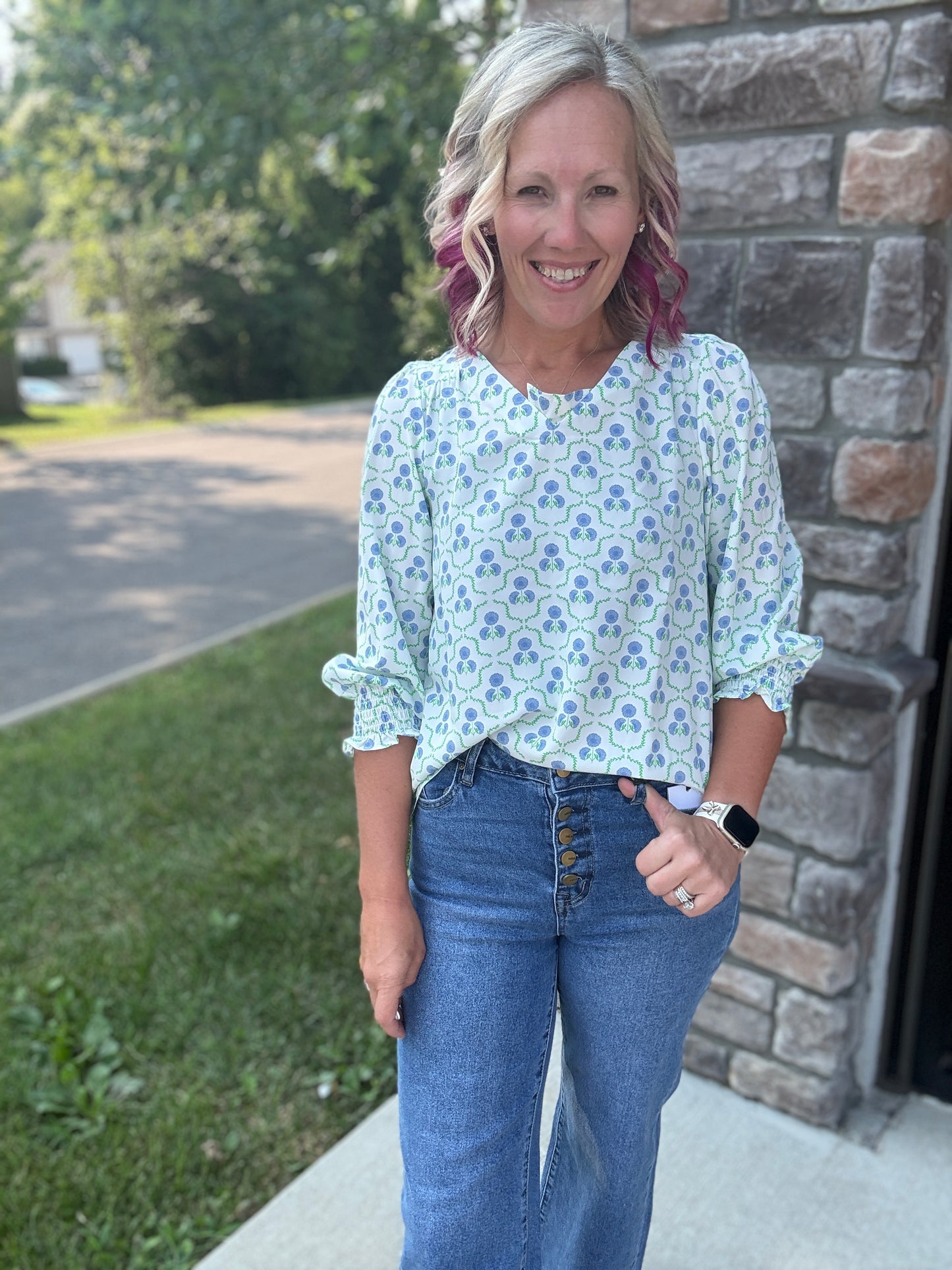 Sweet Briar Lattice Top