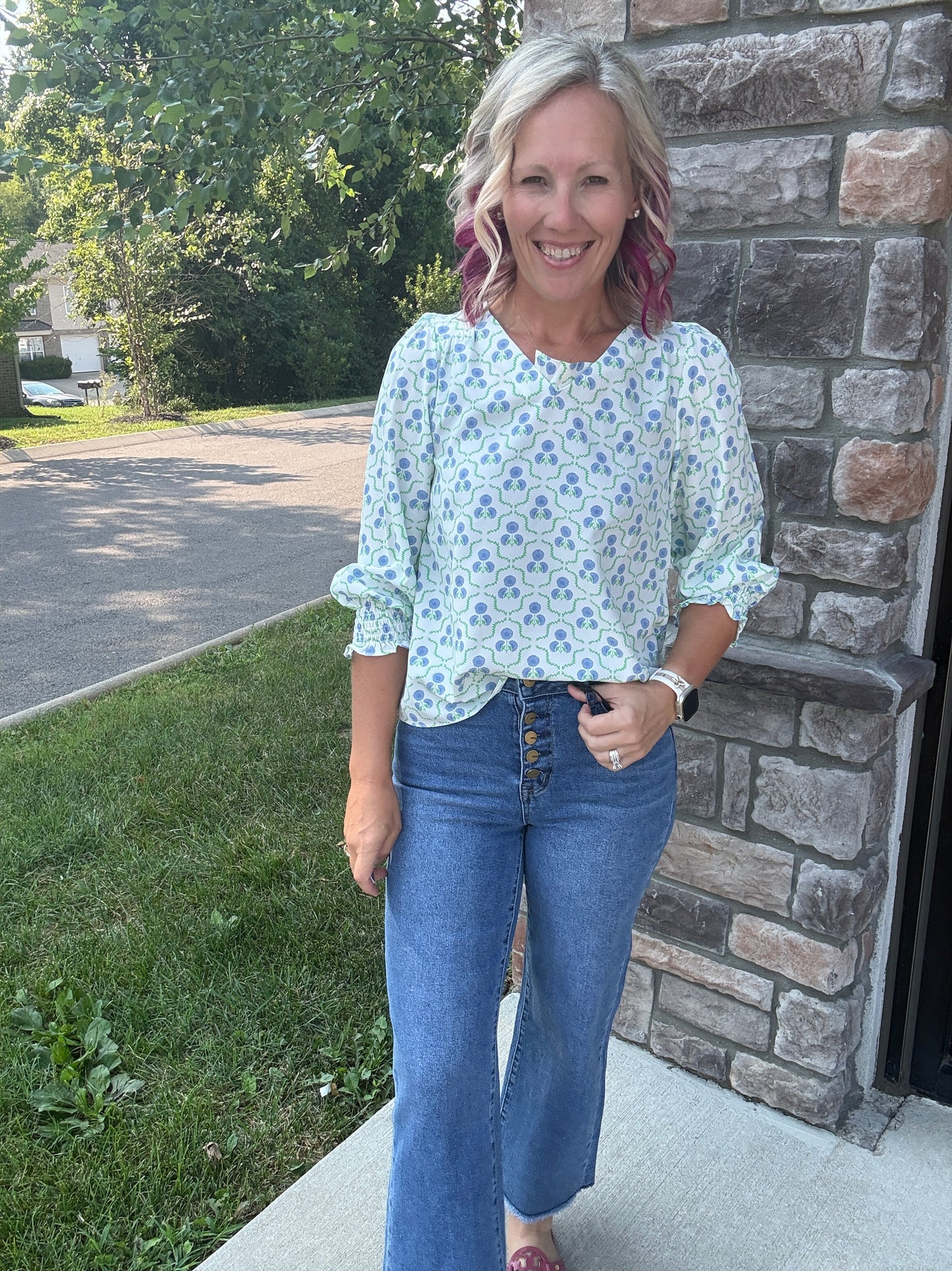Sweet Briar Lattice Top