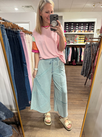 Vintage Lace Trim Pants