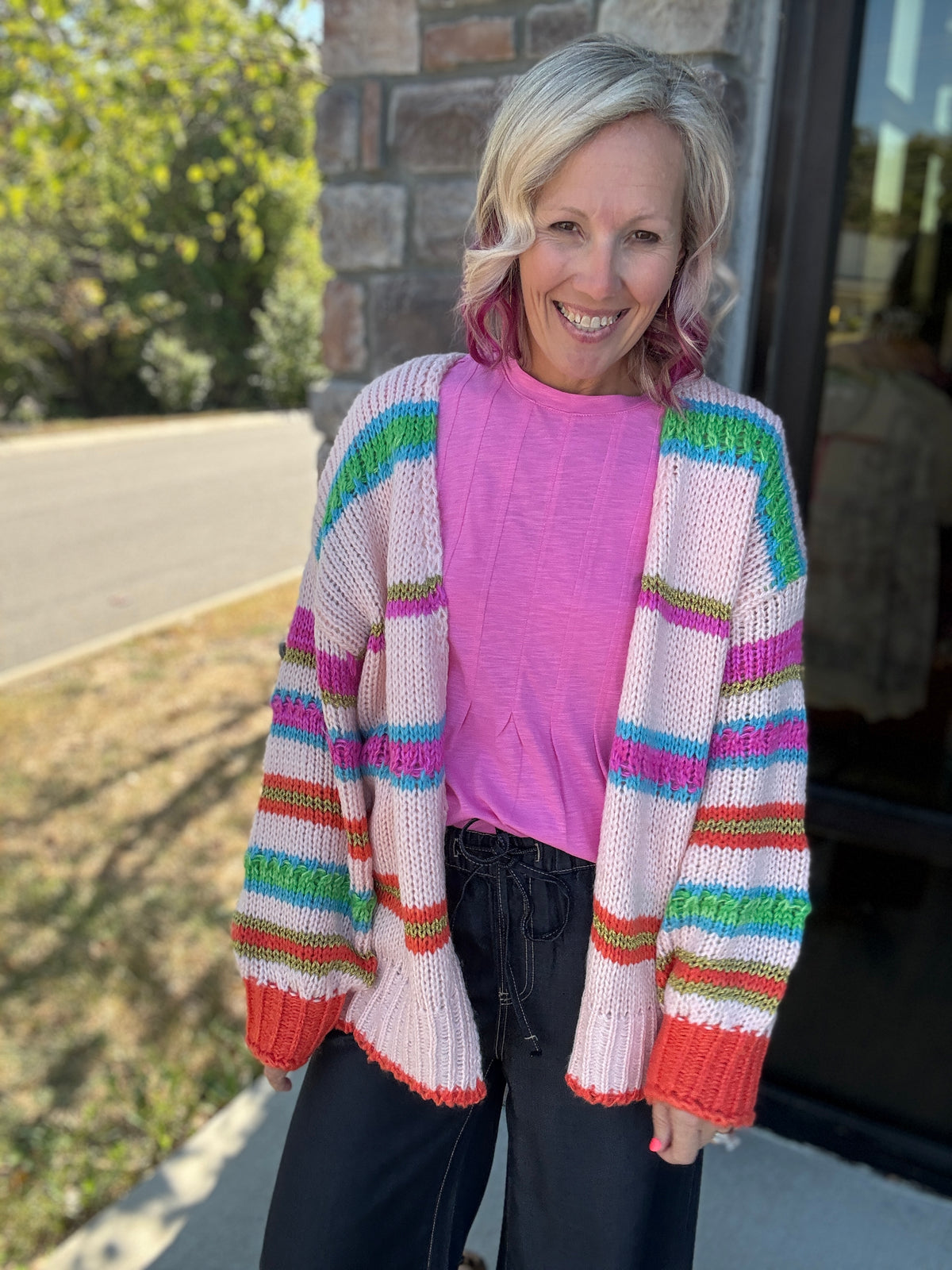 Happy Stripe Cardigan