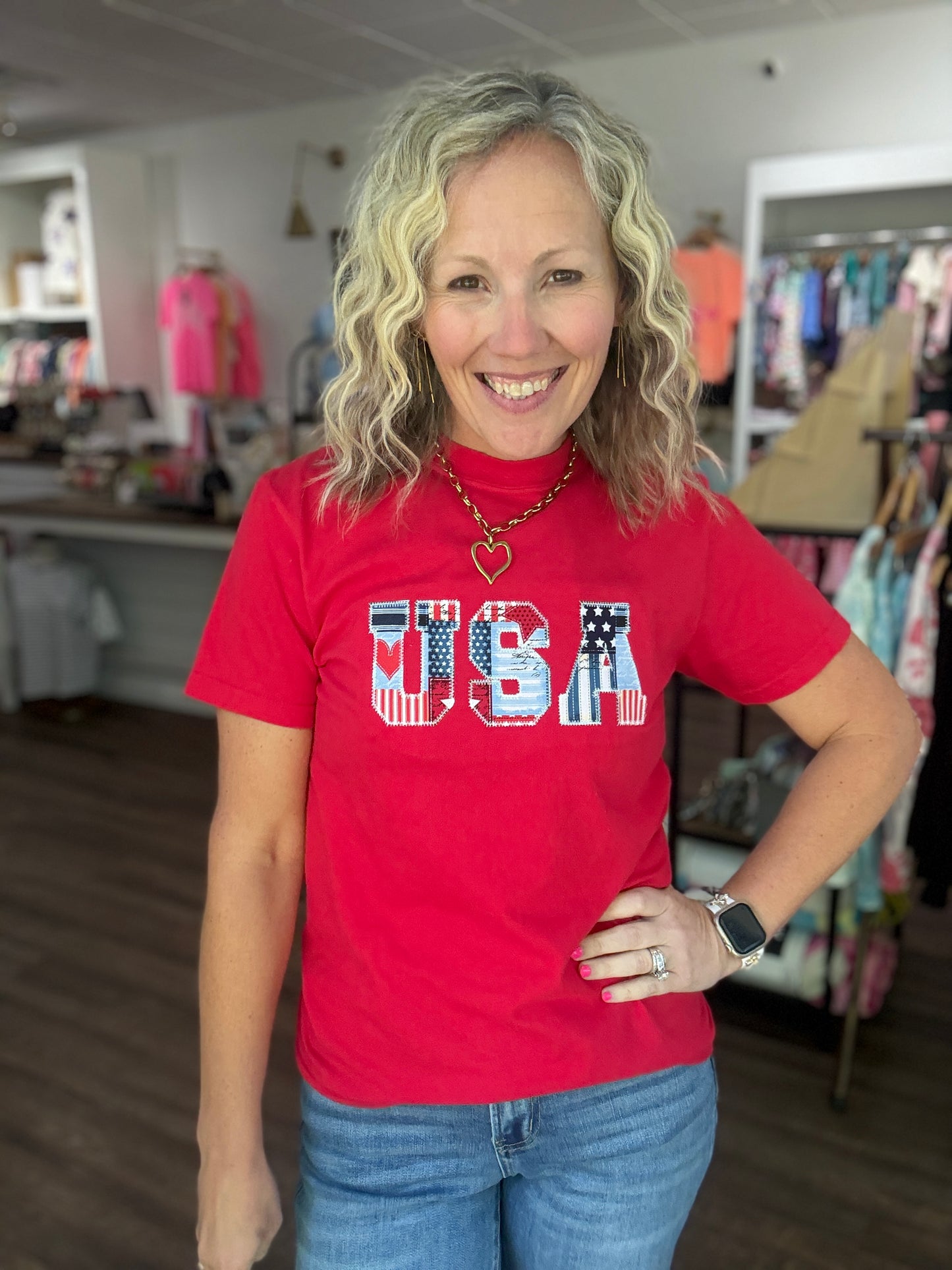 USA Patchwork Tee