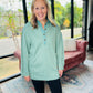 Cozy Henley Top- Smokey Sage