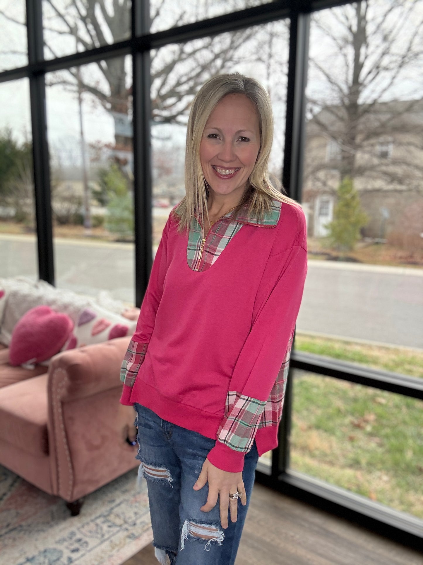 Juniper Plaid Pullover