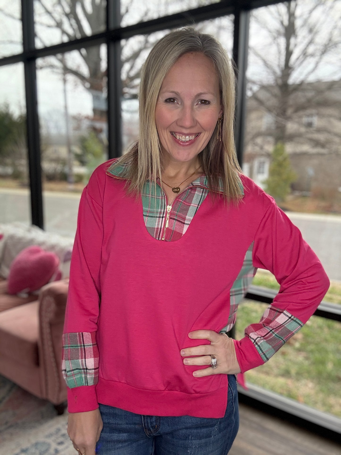 Juniper Plaid Pullover