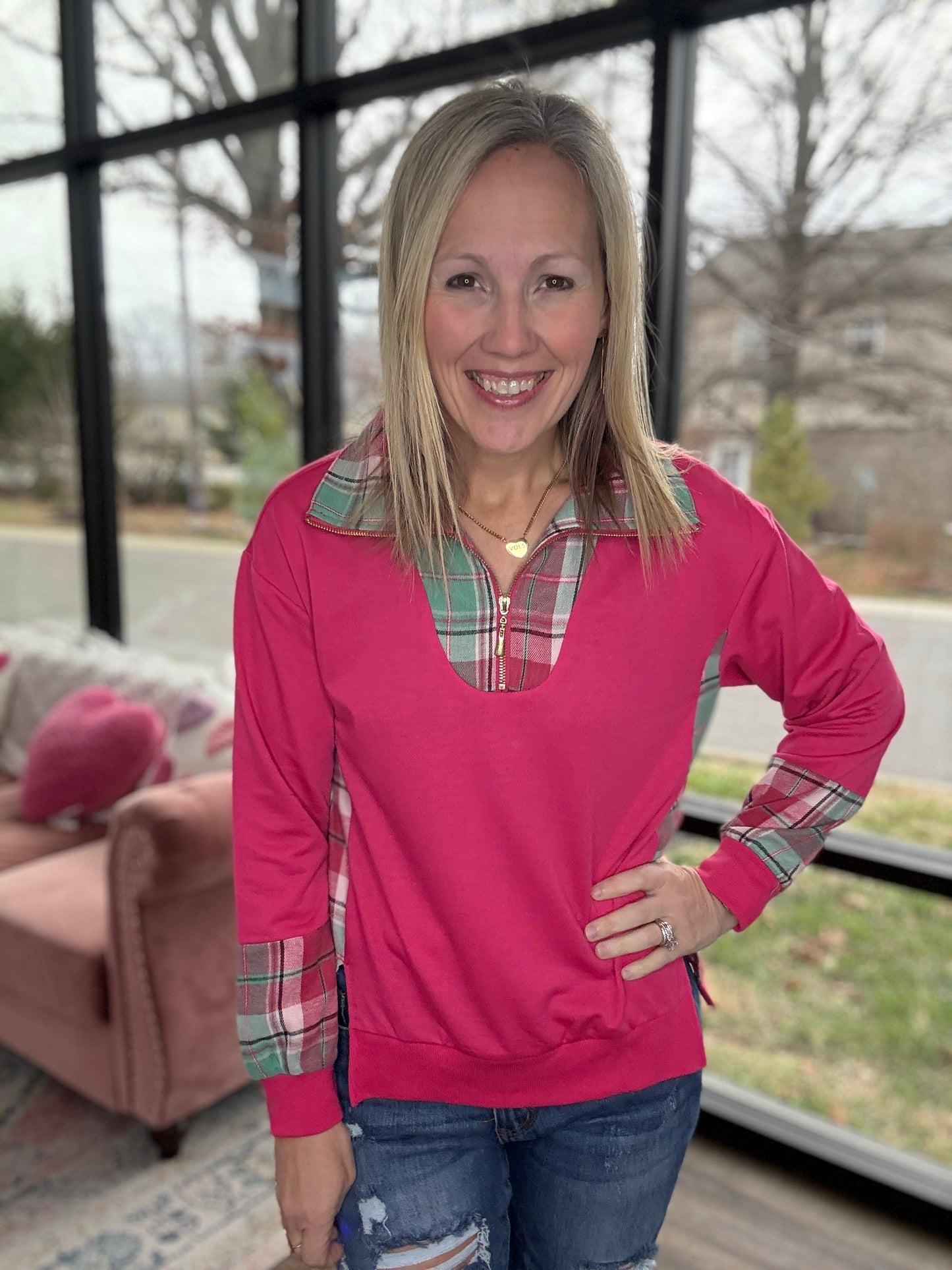 Juniper Plaid Pullover