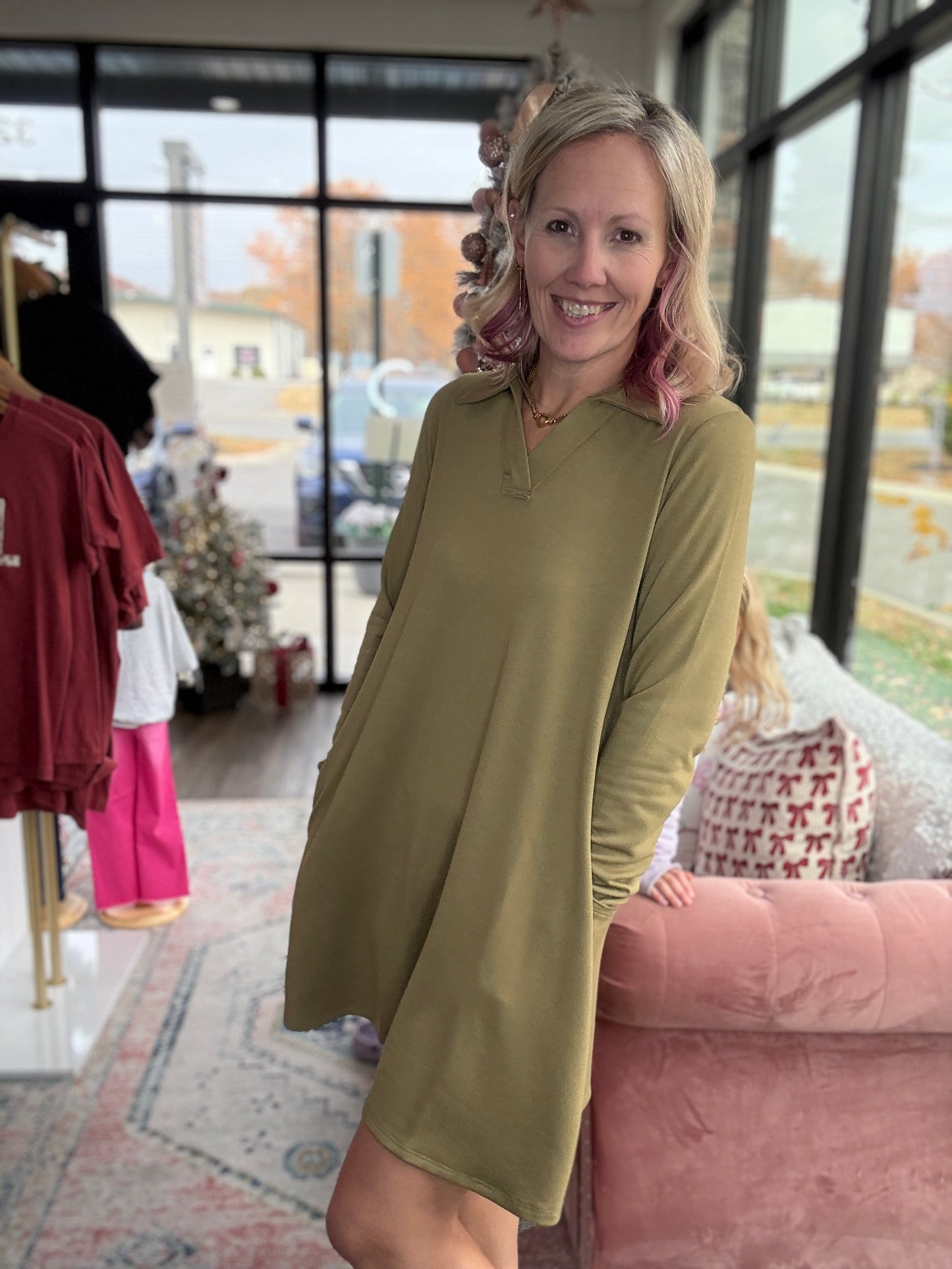 Olive Voyage Dress