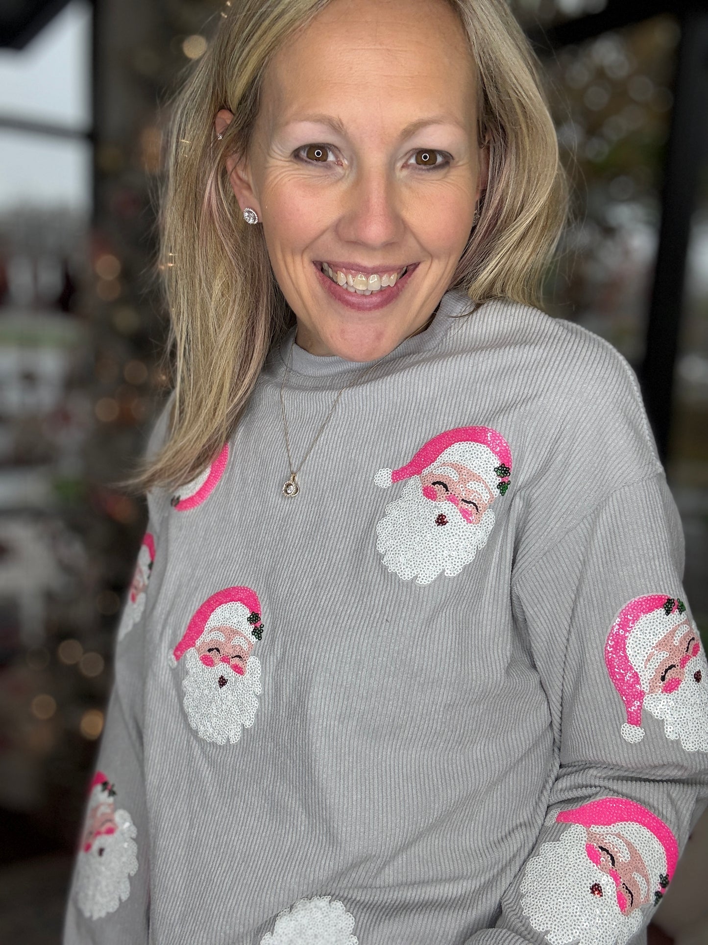 Pink Santa Sweatshirt!