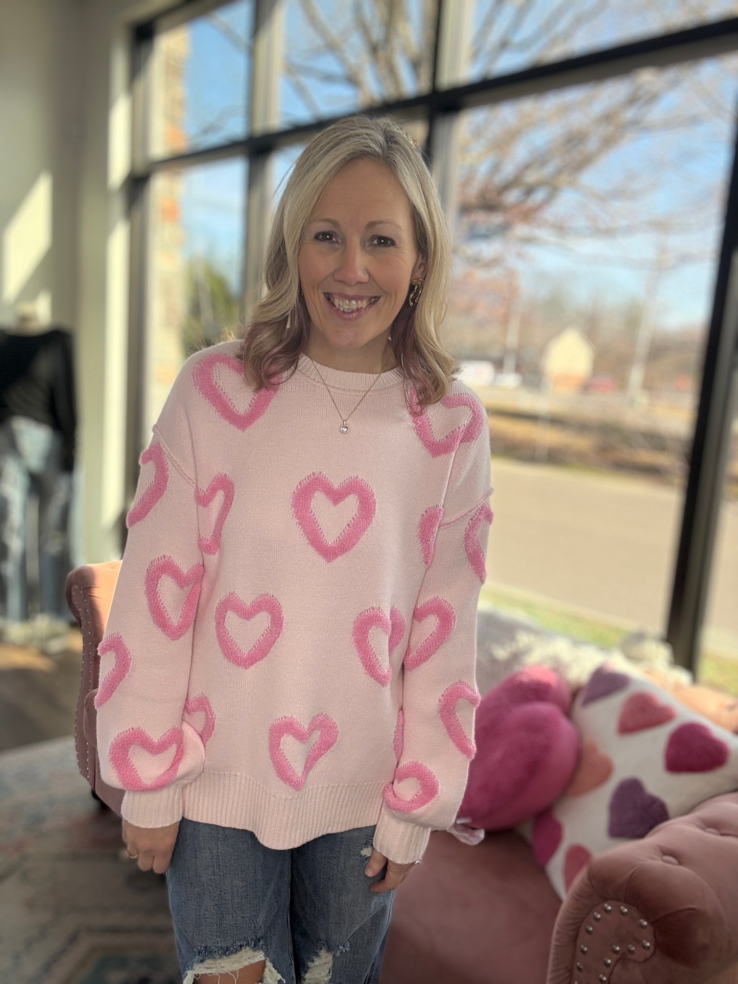 Smitten with Hearts Sweater