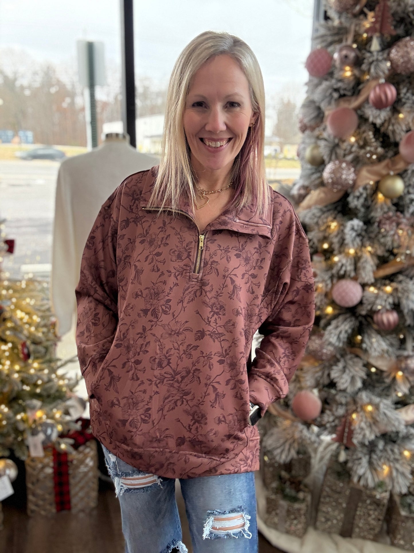 Rosewood Bloom Pullover