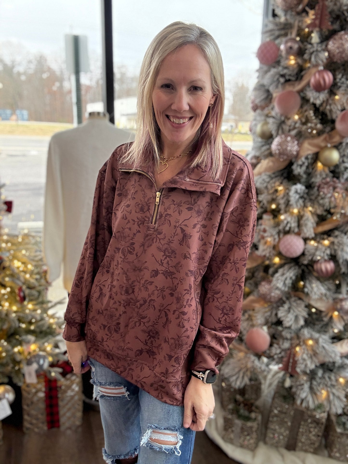 Rosewood Bloom Pullover