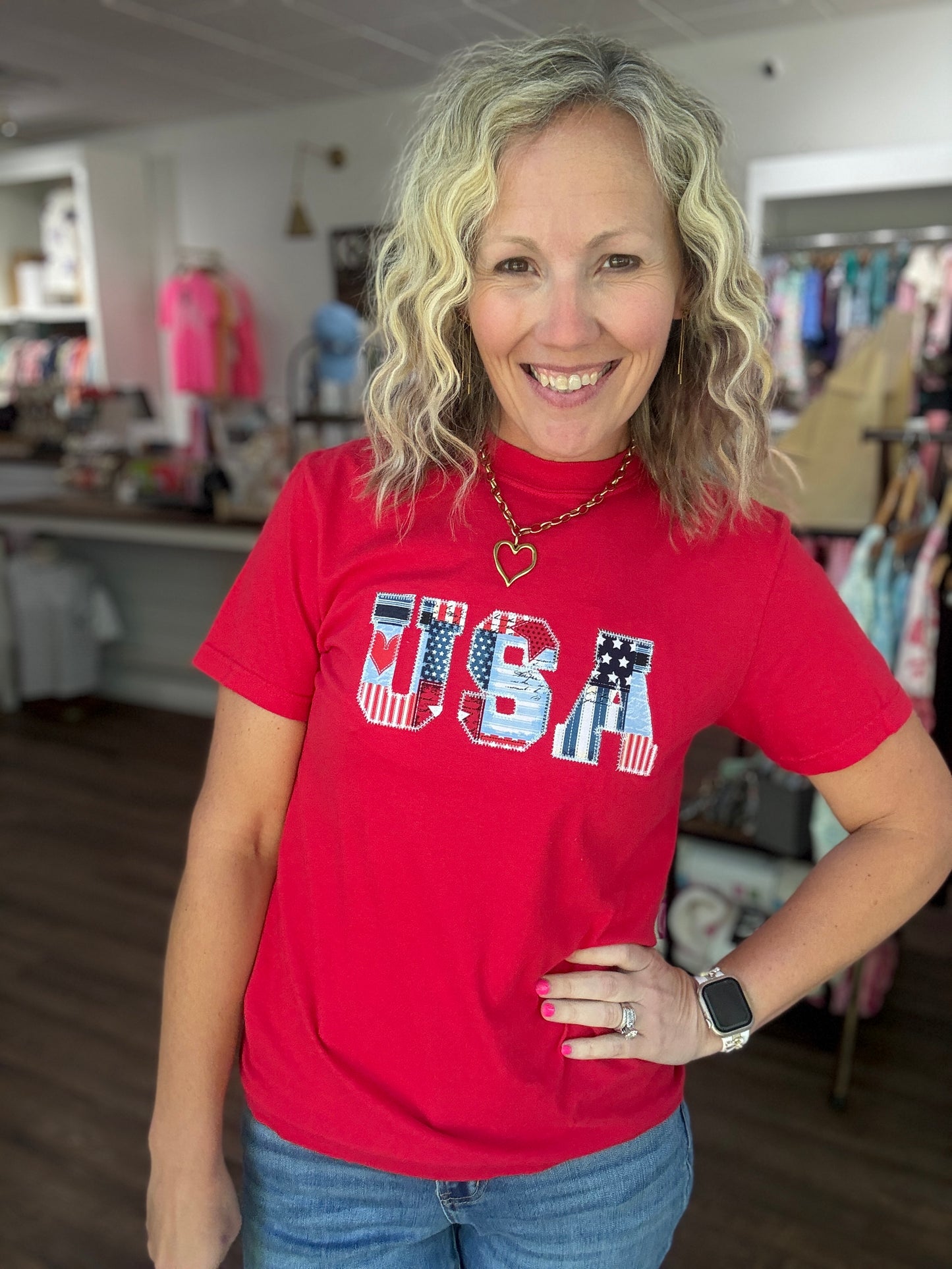 USA Patchwork Tee