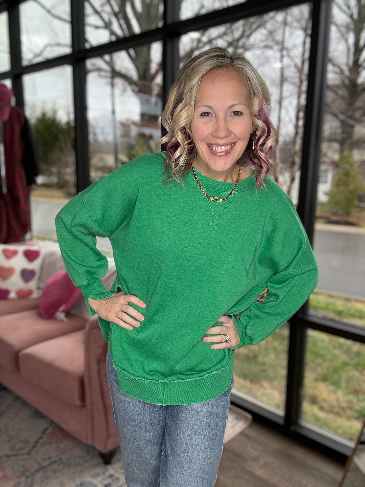 Keepsake Pullover- Green