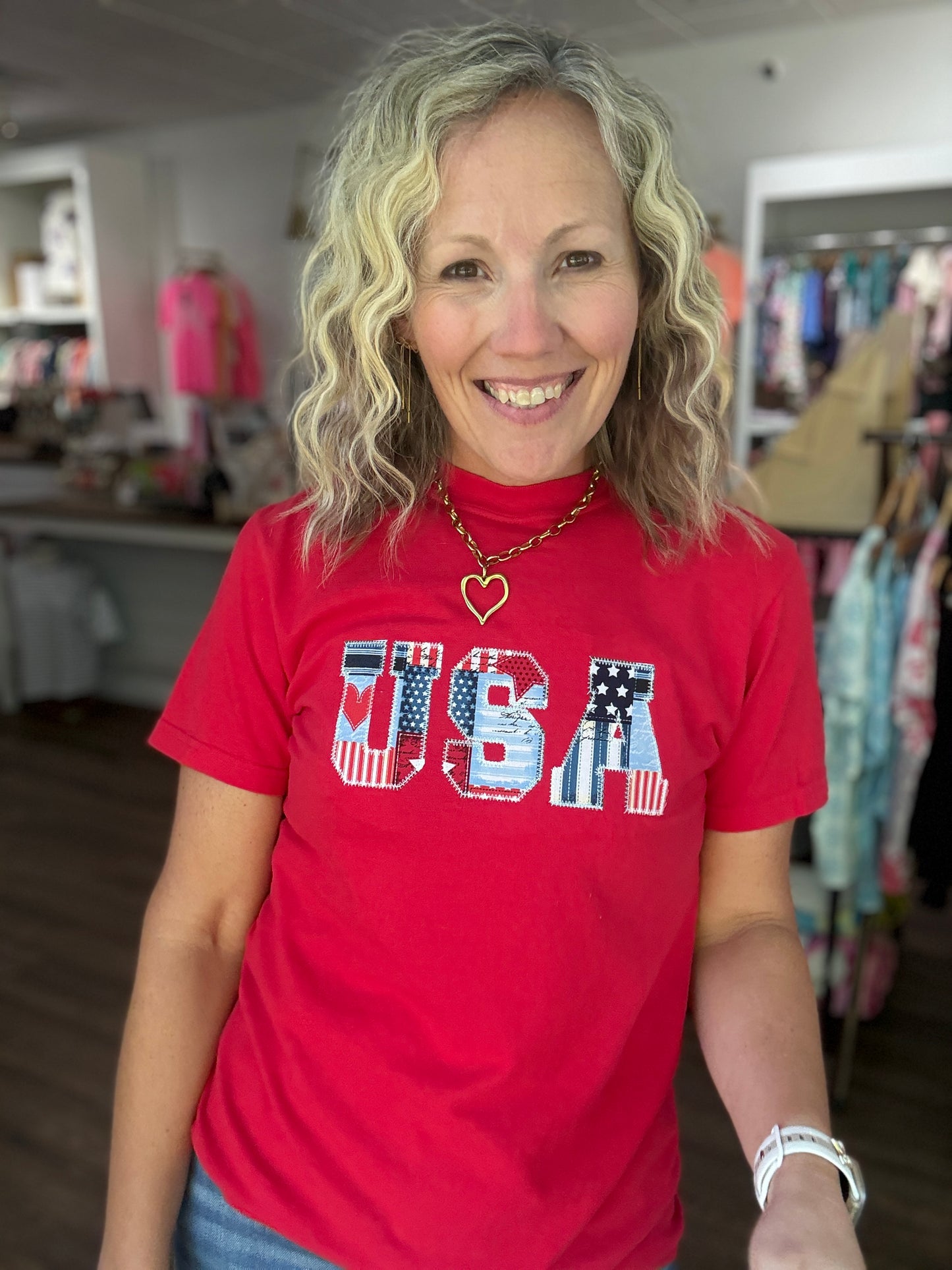 USA Patchwork Tee