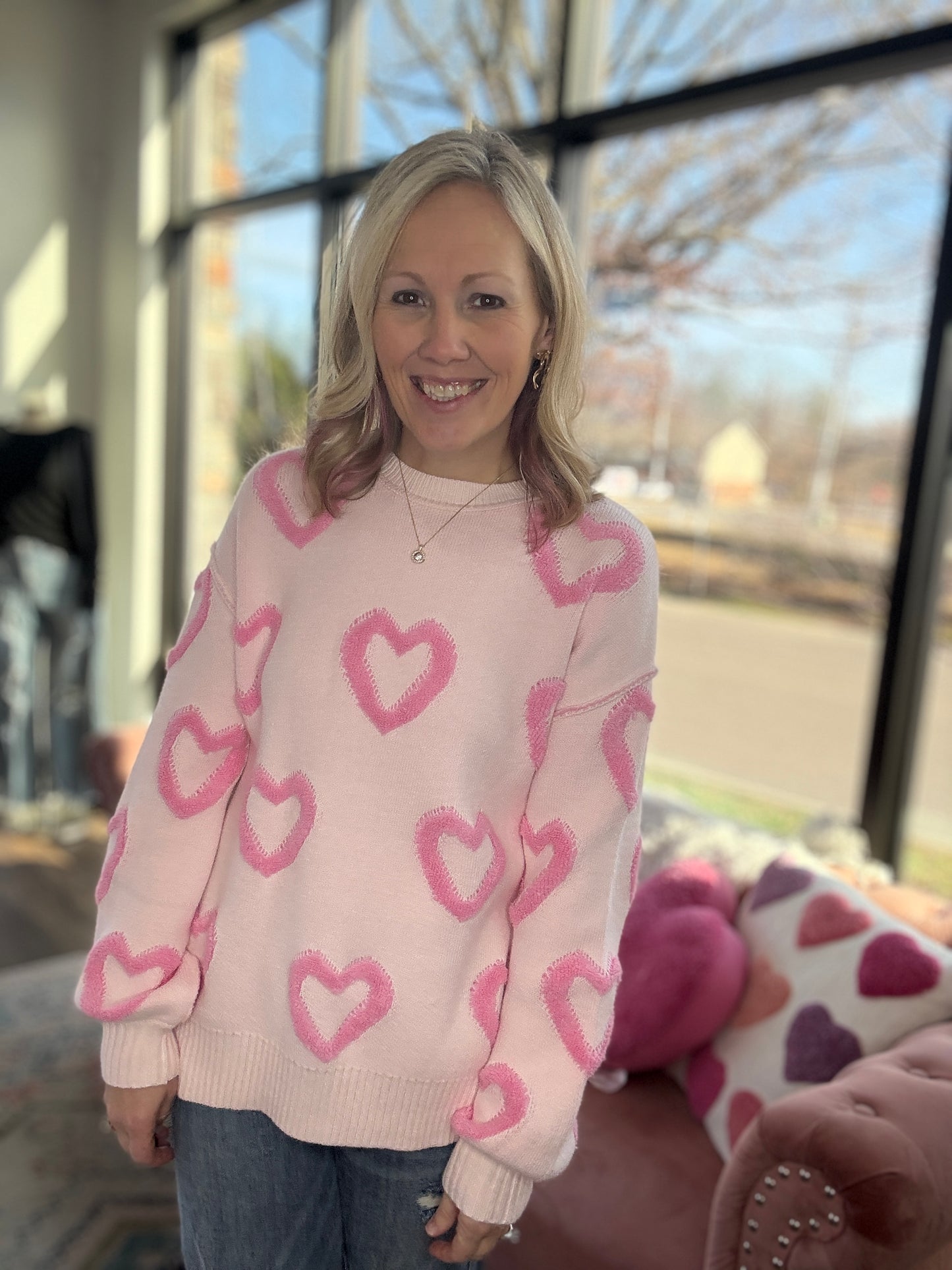 Smitten with Hearts Sweater